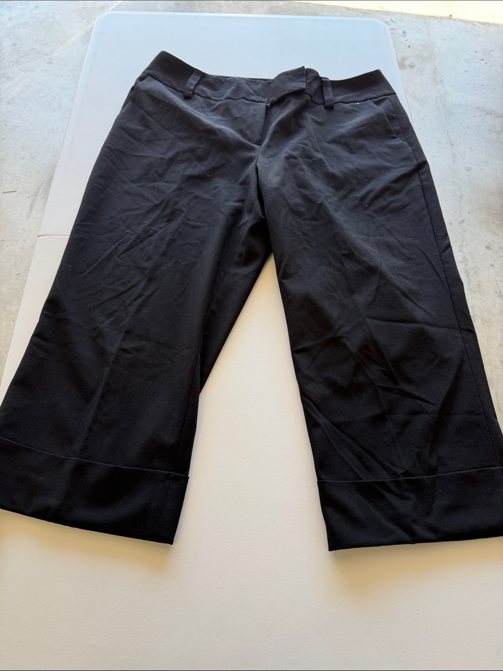 Woman’s Apt 9 Maxwell Black Wide-Leg Crop Pants - Size 14